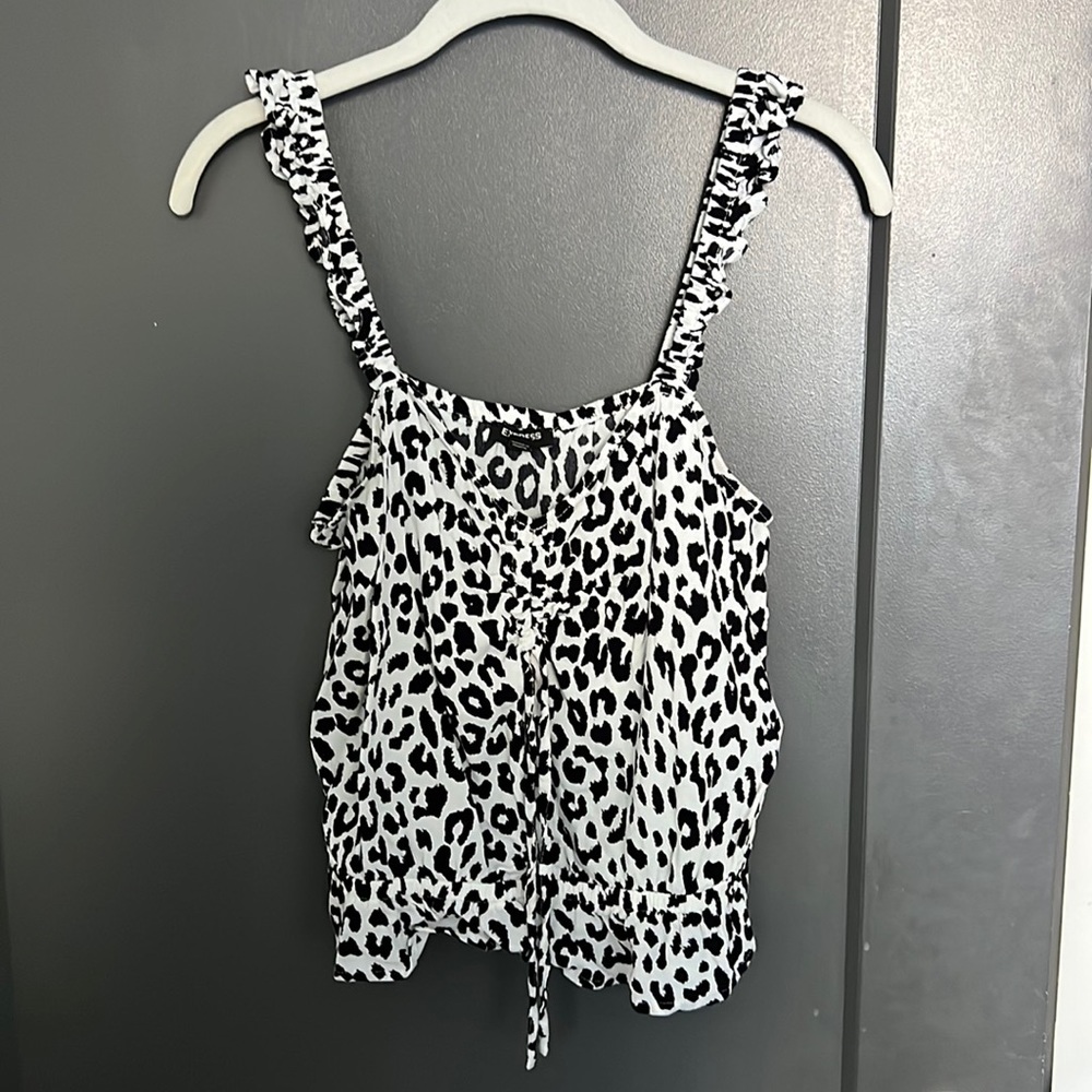 express cheetah print tank